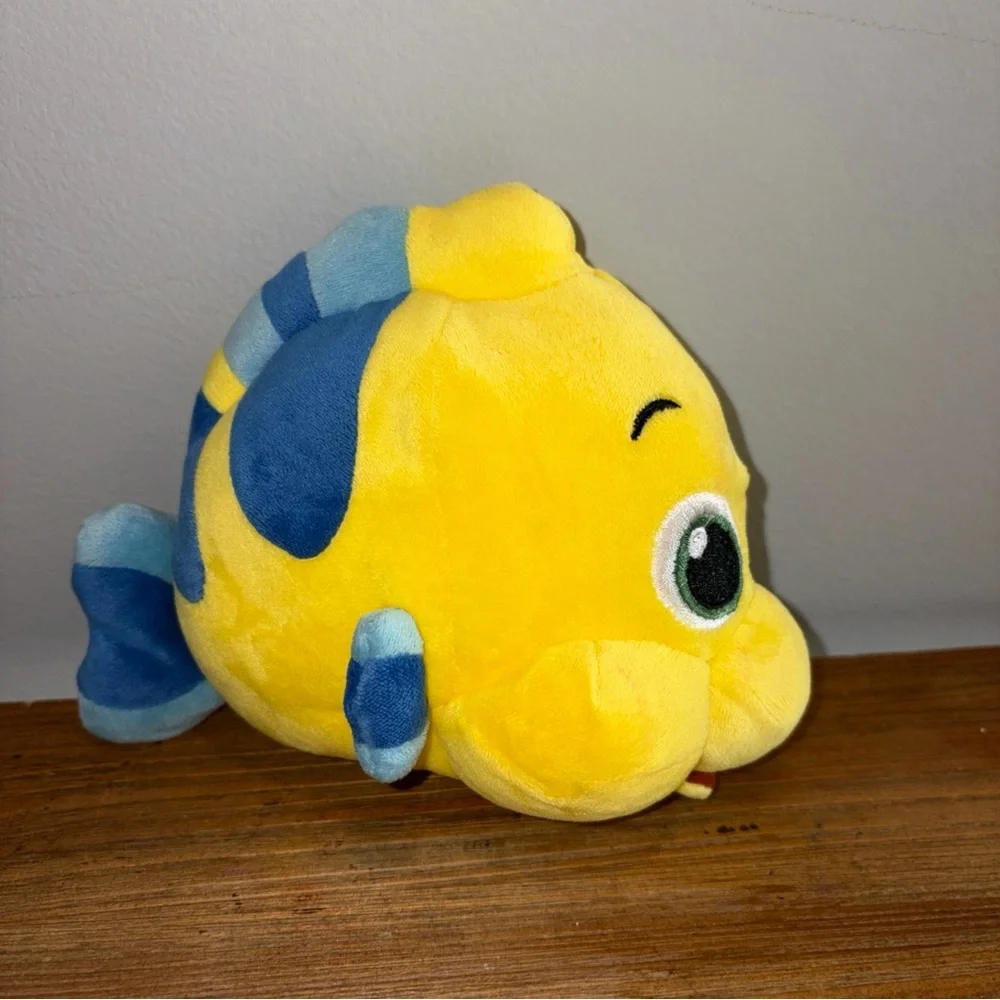 Disney Store Authentic Flounder Plush - The Little Mermaid - Mini - 6.5